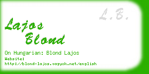 lajos blond business card